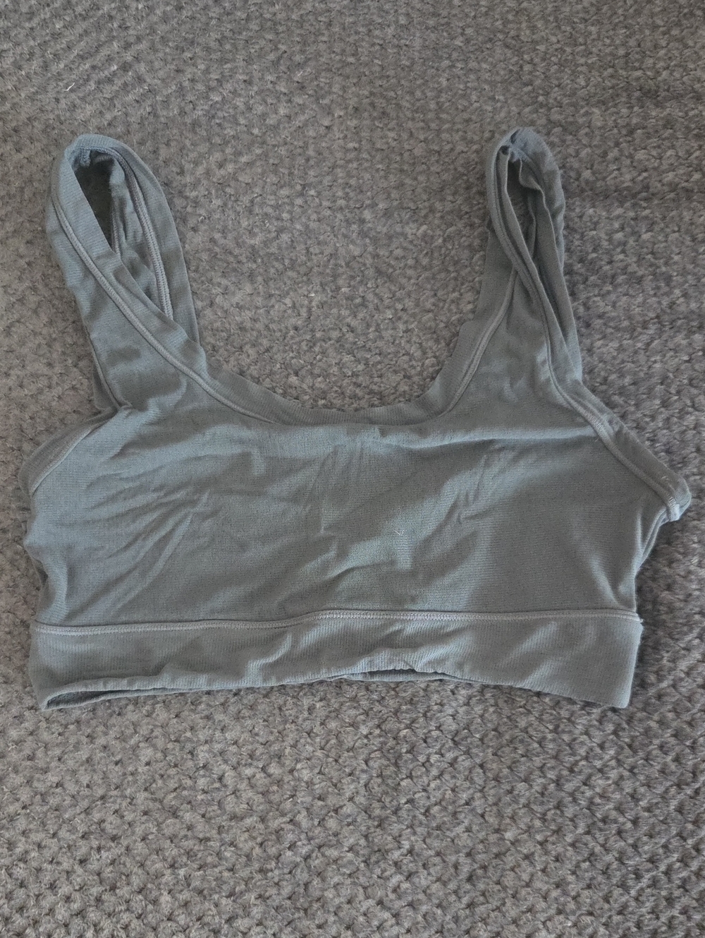 SKIMS Scoop-Neck Bralette in Sage/Dark Grey